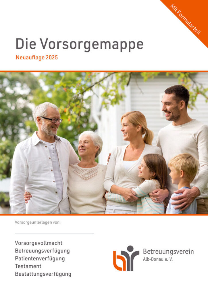Titelseite der Vorsorgemappe für den Alb-Donau-Kreis | Ausgabe 2025