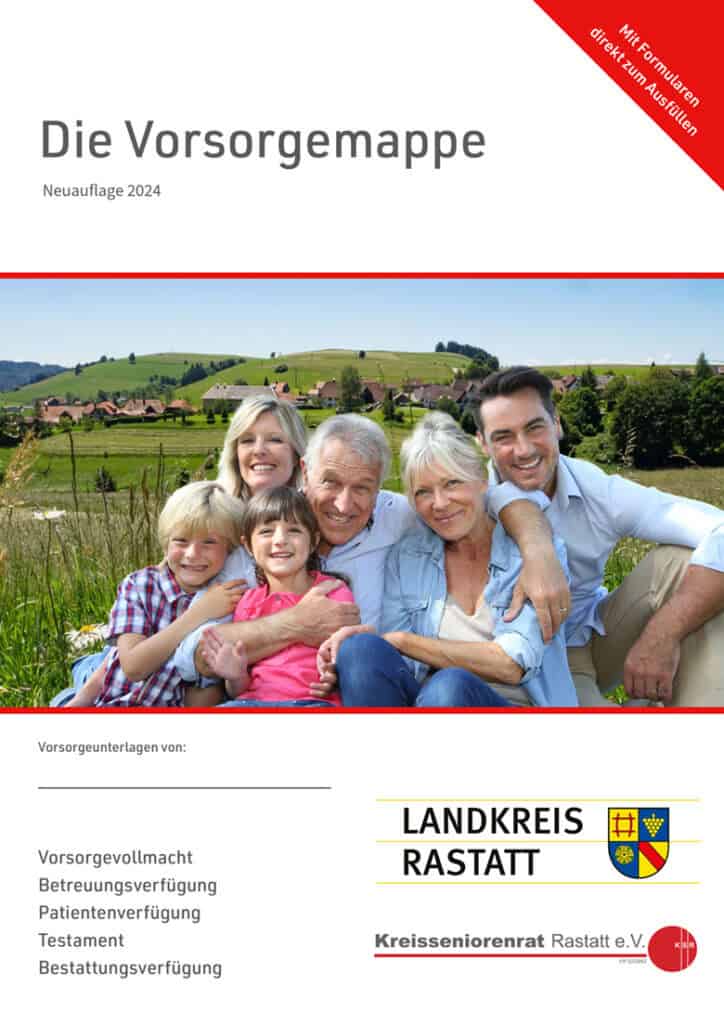 Titelseite der Vorsorgemappe Rastatt 2024