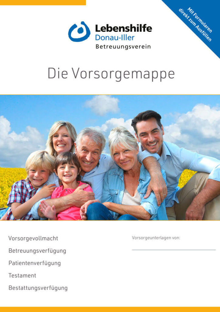 Titelseite der Vorsorgemappe Donau-Iller
