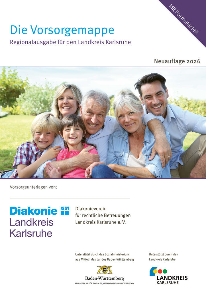 Vorsorgemappe Landkreis Karlsruhe | Titelseite der Neuauflage